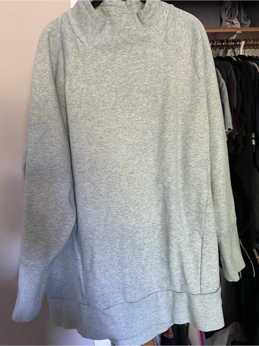 Fabletics Heather Gray Pullover Hoodie